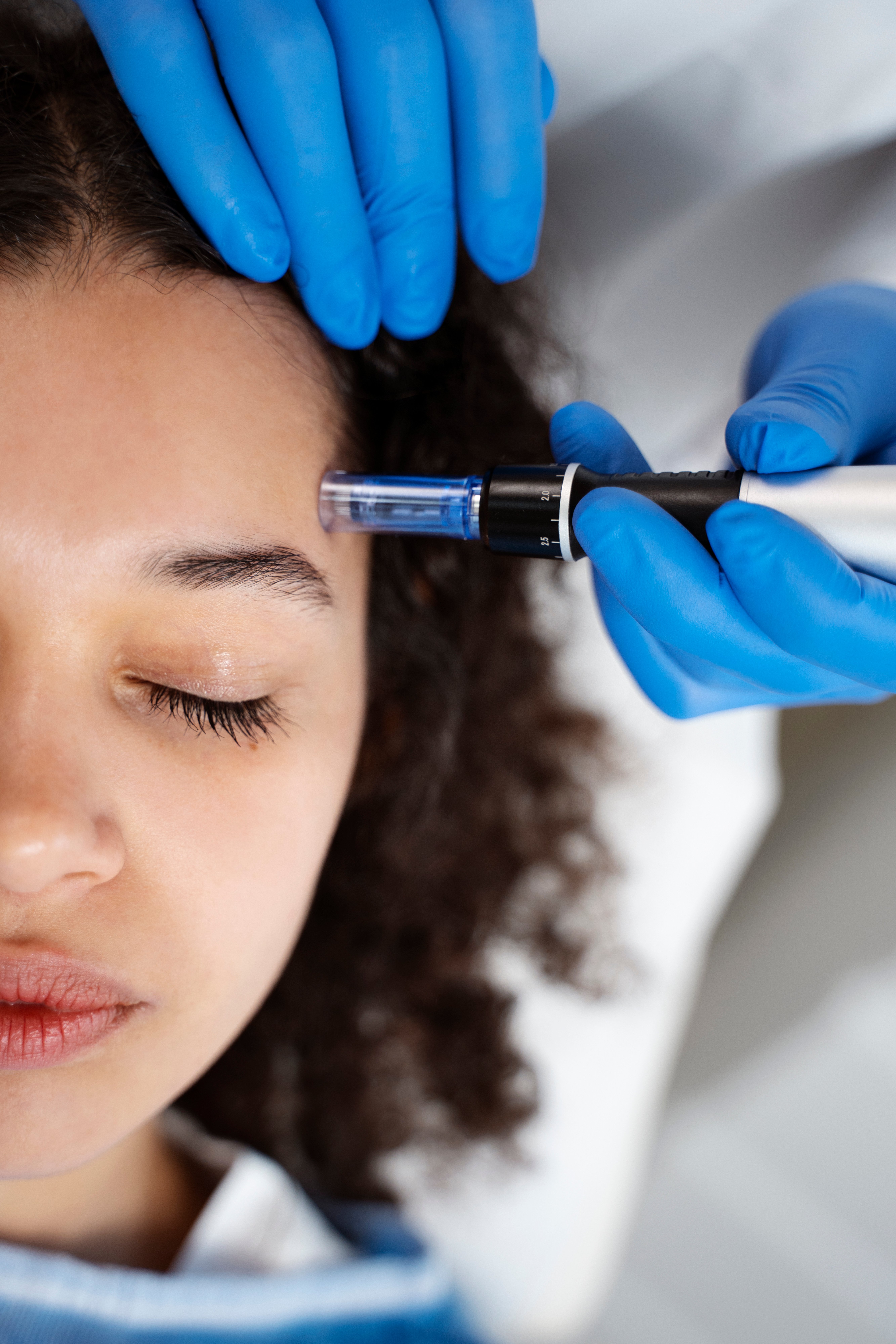 before and after of microneedling procedure