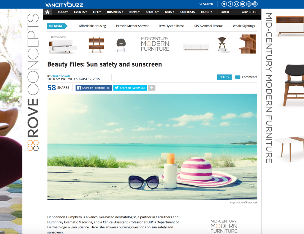 Dr. Humphrey on Summer Skin Problems and Sunscreen
